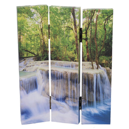 Screen with waterfall print 3 doors cm120,6x2,5h180