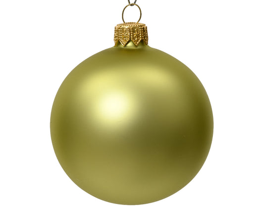 Christmas Ornament Matte Glass Balls Pistachio Color ø 6cm