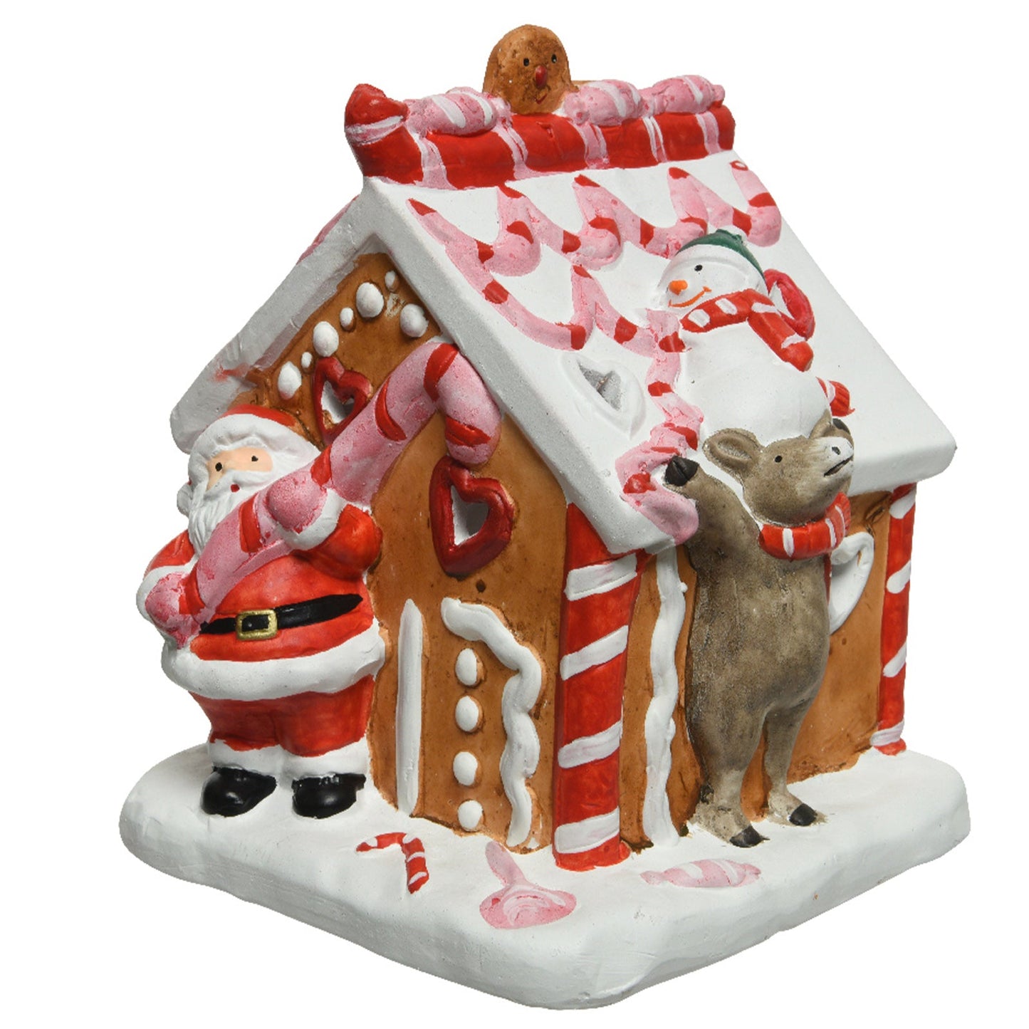 Christmas Statue House Of Santa Claus In Terracotta ...