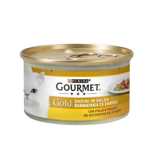 Trozos Gourmet Gold en Purina Salsa de Pollo e Hígado 85 gramos