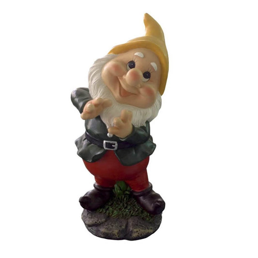 Dwarf with yellow hat garden statue 16x13,5x28H