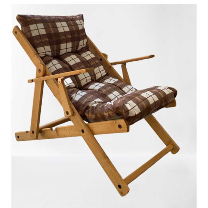 Adjustable wooden relax armchair