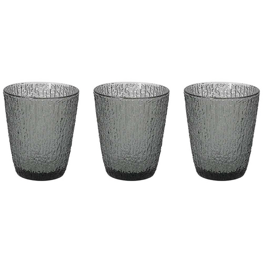 Set 3 Vasos Cristal Gris 280 Cc Línea DAVOR