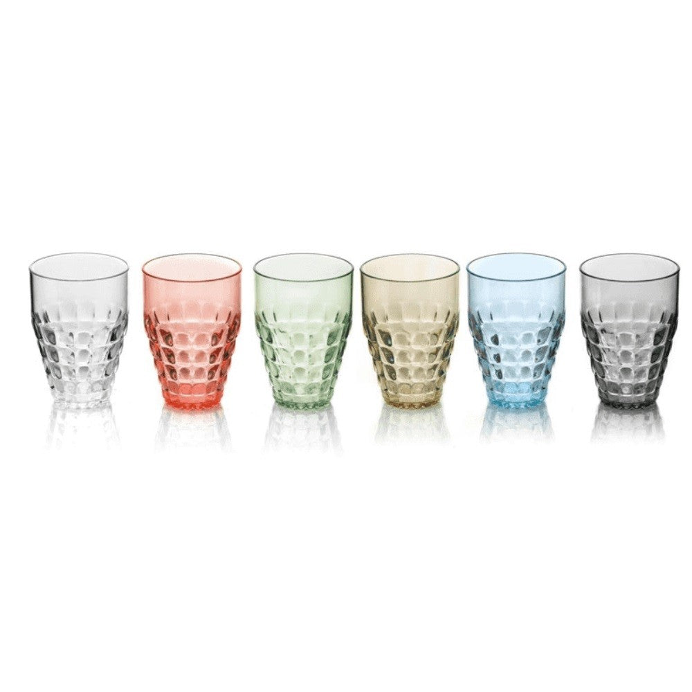 Set de 6 vasos altos Tiffany Guzzini colores surtidos