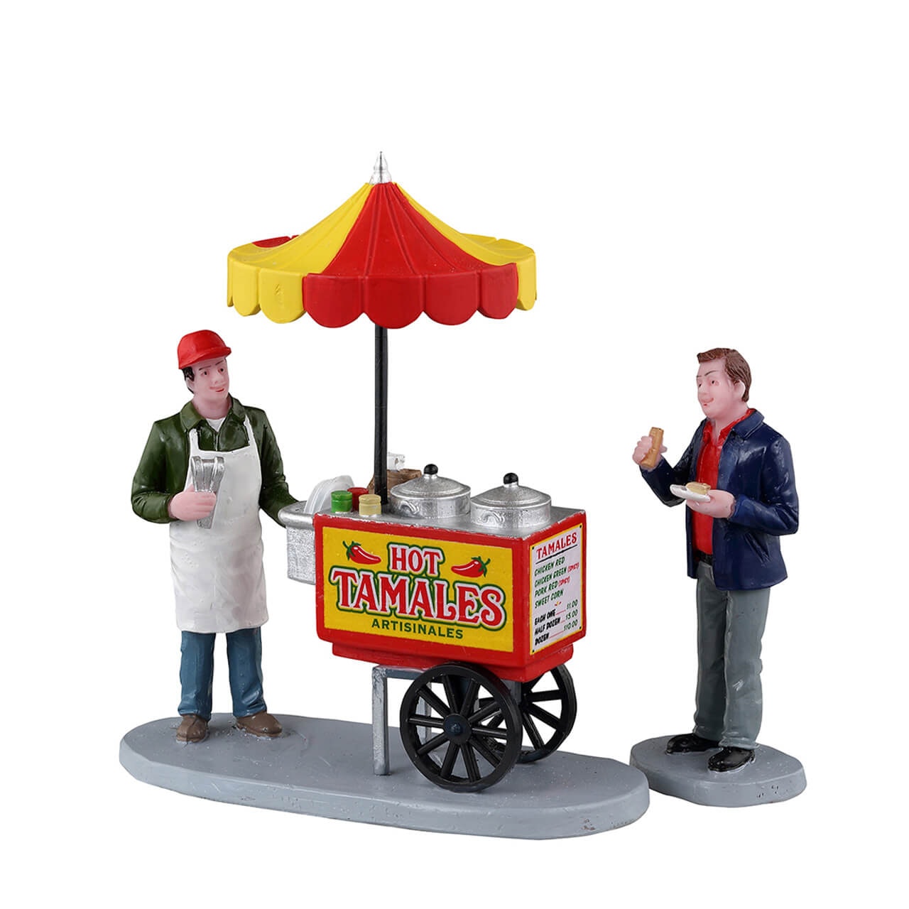 Lemax Tamale Cart Set of 2 - Christmas Village Tamales Cart