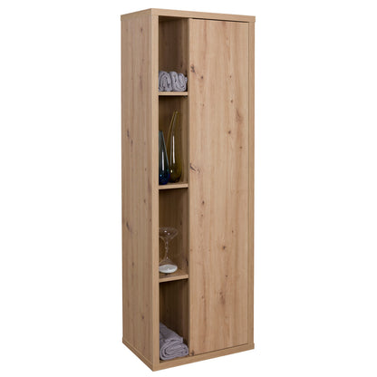 Ladama Column Mobile with 1 Door and 4 Compartments - Honey Oak - 160x51.40x35.00 cm