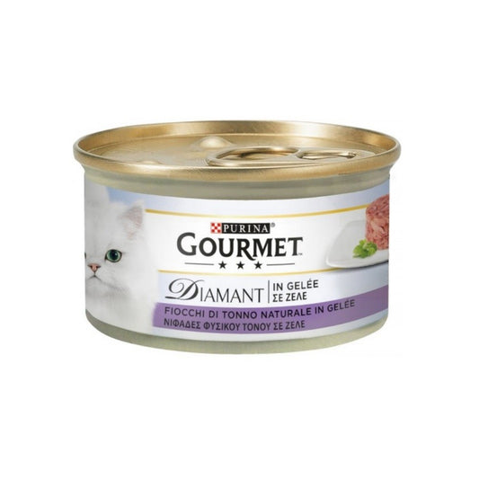 Gourmet Diamant con copos de atún en gelatina Purina 85 gramos