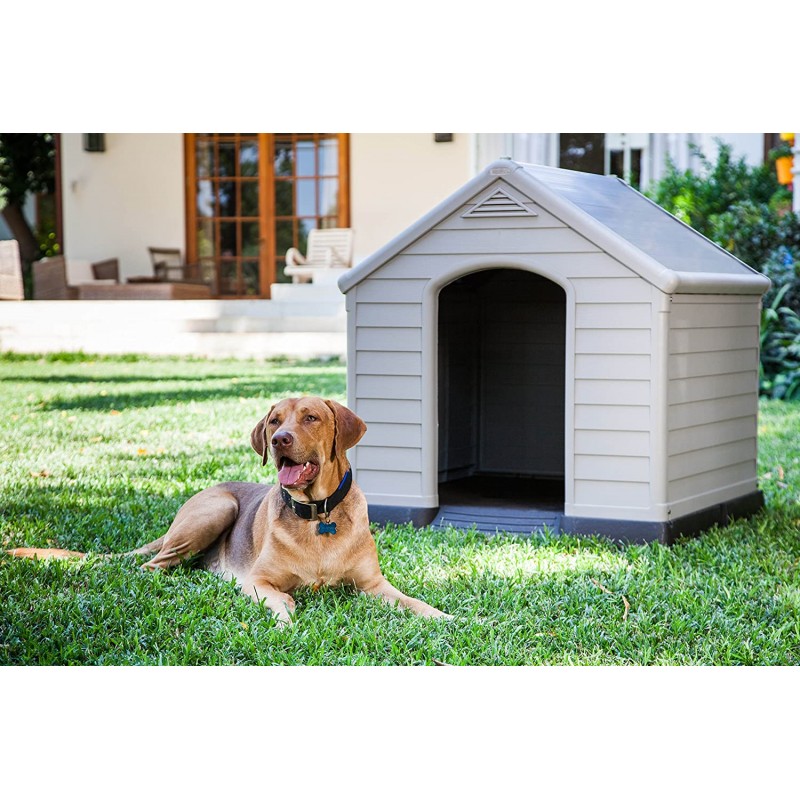 Sandy dog kennel, brown colour, dimensions 95x99x99h