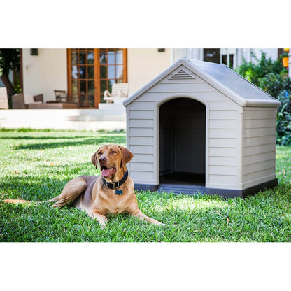 Hundehütte Sandy, braune Farbe, Maße 95x99x99h