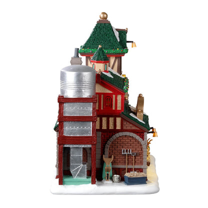 Santa's Reindeer Stables for Christmas Village - Dimensions: x