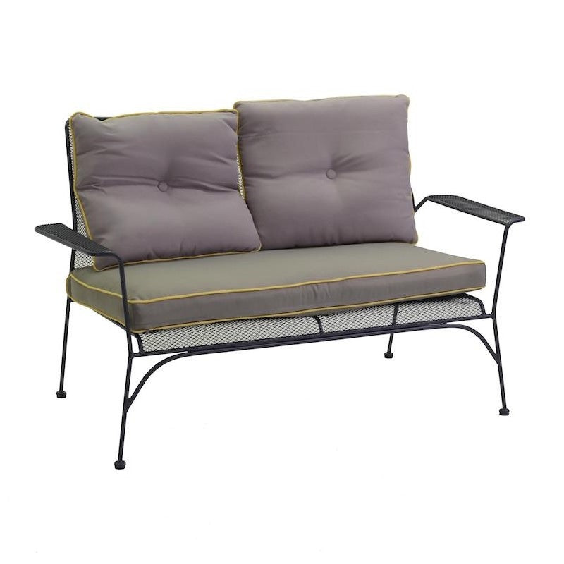 Anthracite aluminum garden lounge set with 4-piece TARANTO Gray cushions