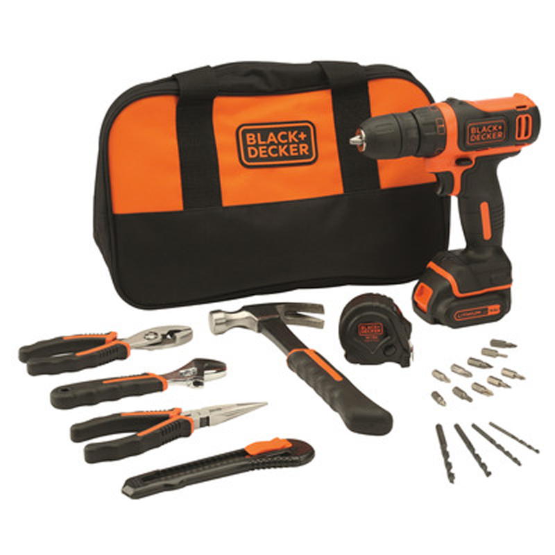 Black + Decker Taladro - Destornillador 10,8V Batería de Litio