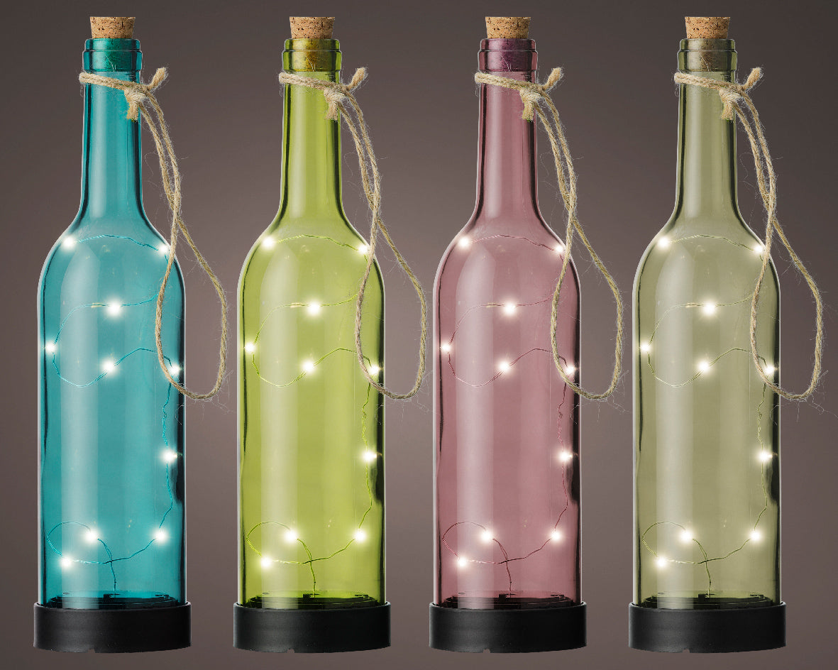 Decorative luminous bottles 30,5h cm