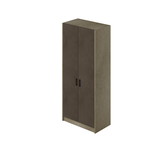 Wardrobe 2 doors without drawers, Mud colour, H210x91x52cm