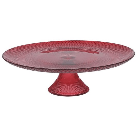 Red Glass Stand 21 Cm X H 9 Cm Red Glass