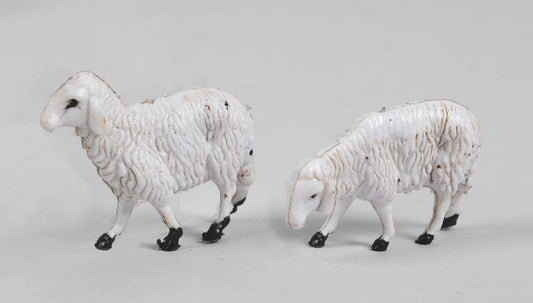 2 Sheep 5cm In Blister, Christmas decoration