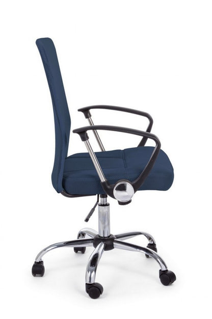 Brisbane blue fabric office chair