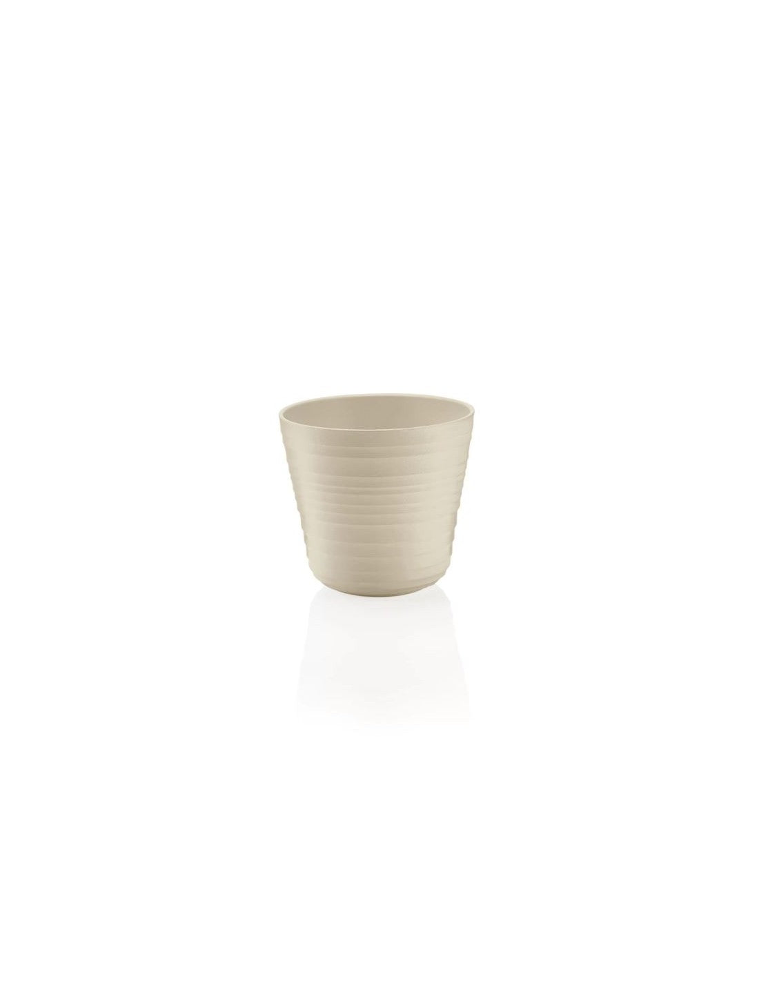 Single vase holder in elegant taupe shade from the Tierra line