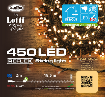 Catena lineare 450 LED Traditionell 18,5m