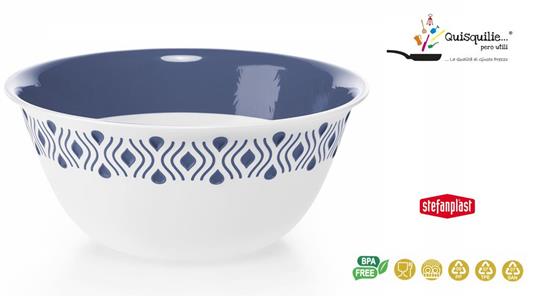 Extra quality Blue 29 salad bowl with lid option for food, 100% Made in Italy.