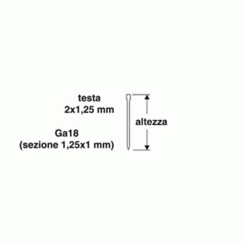 Valex Clavos Clavadora Cabeza 25Mm 2X1,25Mm Pistola Clavadora Ga18 1,25X1Mm 1000Uds