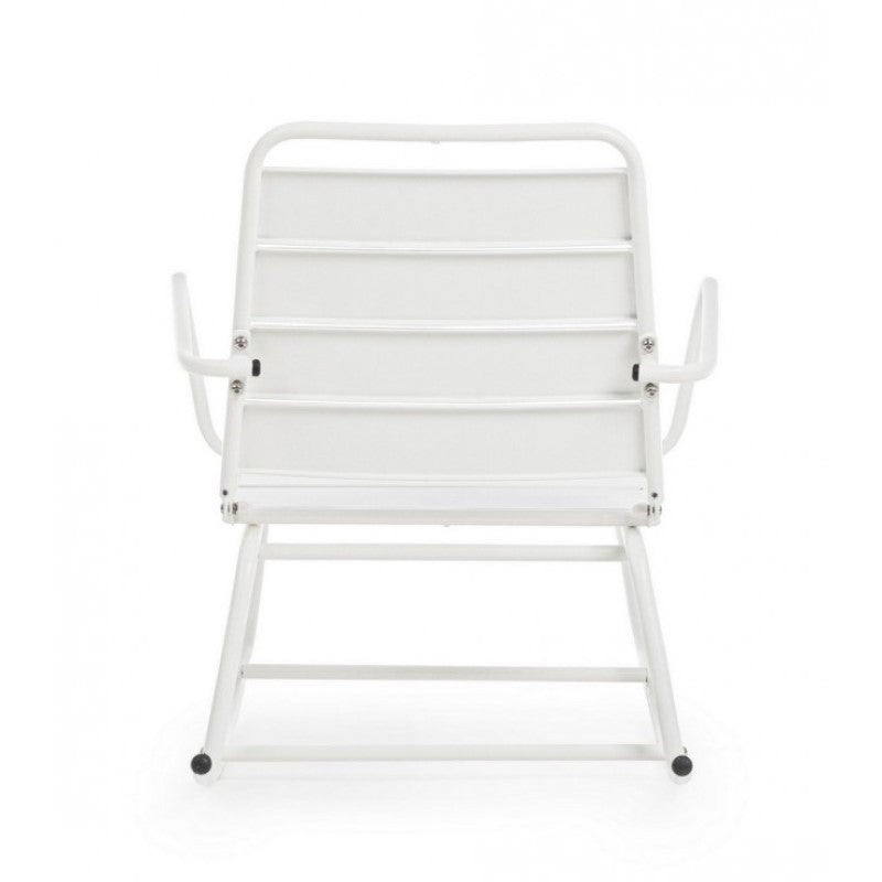 Silla Mecedora Blanca Lillian Bizzotto - Diseño Atractivo para tu Relax - 63 x 90 x 74h