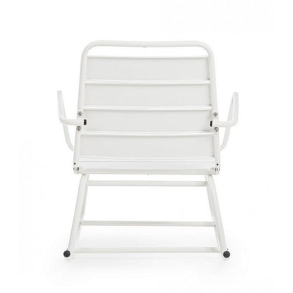 Silla Mecedora Blanca Lillian Bizzotto - Diseño Atractivo para tu Relax - 63 x 90 x 74h