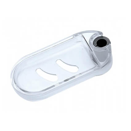 Oval soap dish with adjustable rod adapter