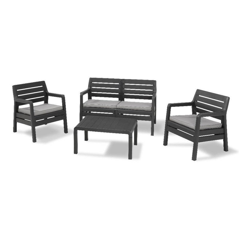 4 pcs outdoor lounge set Delano graphite