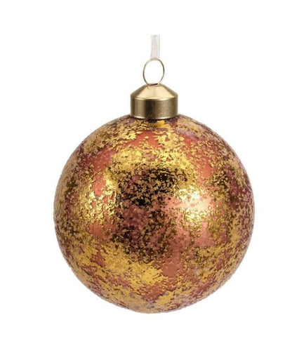 Christmas ball in brown gold assorted glass pcs 1 diam 8