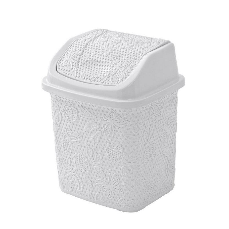 PAPELERA FLOR 5 L BLANCO