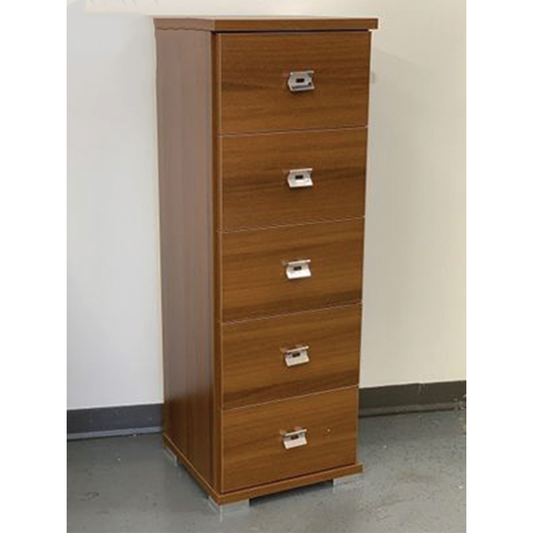 Walnut baby chest of 5 drawers