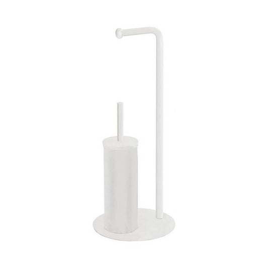 Standing toilet with brush holder and paper holder, height 56 cm, white colour.