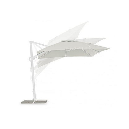 Eden umbrella with natural white-wood arm 3x3 m