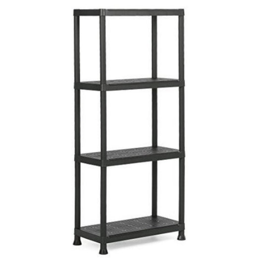 Black storage shelf 4 shelves cm 60 x 30 x 135 h