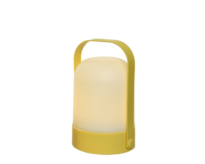 External round plastic LED lantern in 3 assorted colors D15x21h cm