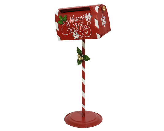 Roter Briefkasten für den Weihnachtsmann L36,5xT29,5XH89 cm