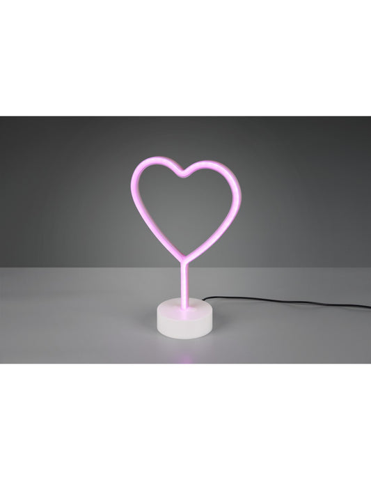 Lámpara de mesa moderna Heart Led rosa L20 cm Heart Trio Lighting