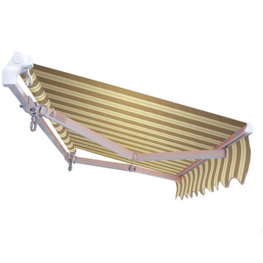 Panarea reclining and roll-up awning 4 x 2.5 meters beige and brown Verdelook