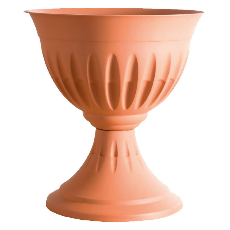 Kelchförmige PVC-Vase mit einem Durchmesser von 43 cm und einer Höhe von 46 cm, einem Fassungsvermögen von 20 Litern, in der Farbe Grau.