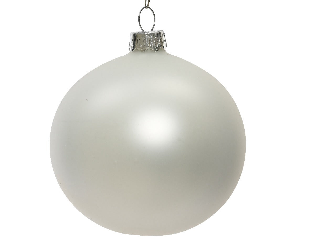 White effect Christmas ball Ø6 cm