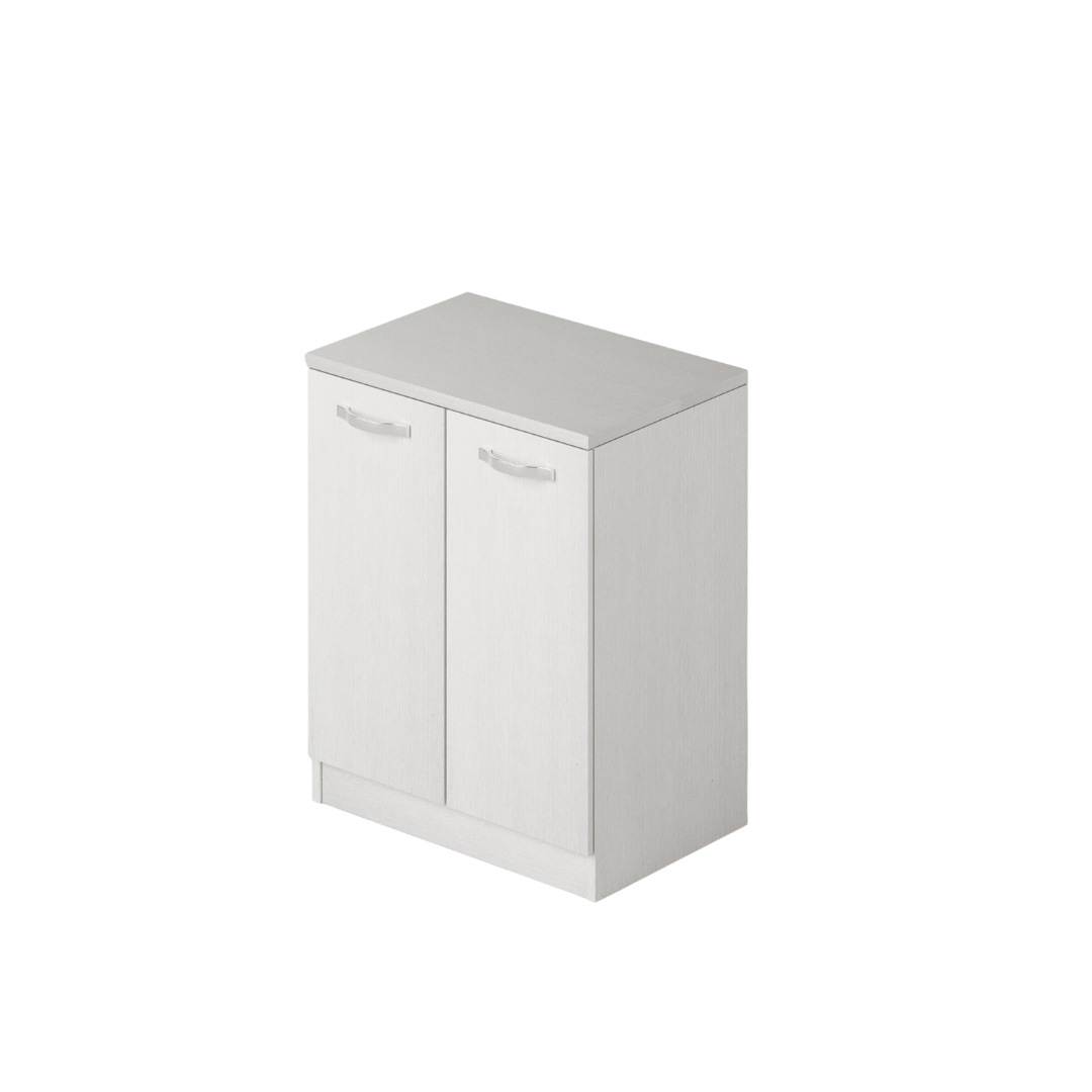 Base cabinet for laundry room with 2 doors, White color H85.5x71x50cm