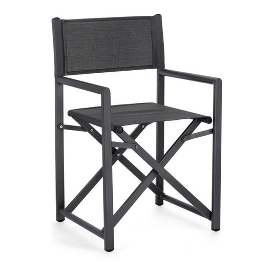 Silla de Director Plegable Taylor Gris Oscuro y Antracita