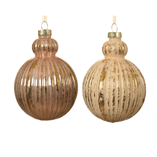 Assorted Christmas ball gold or rose-gold color Ø8 cm