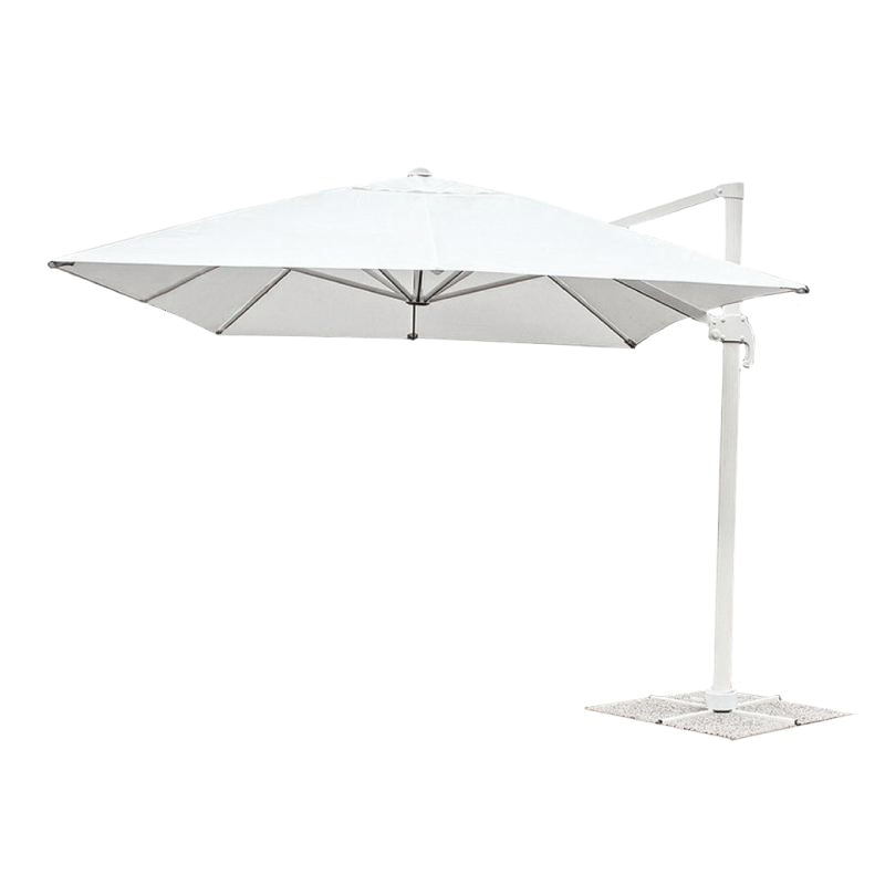 Rectangular side arm umbrella 4x3 meters white