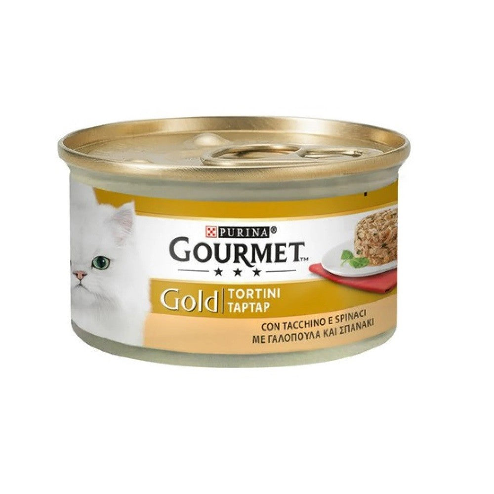 Gourmet Gold Cupcakes mit Truthahn und Spinat Purina 85 Gramm