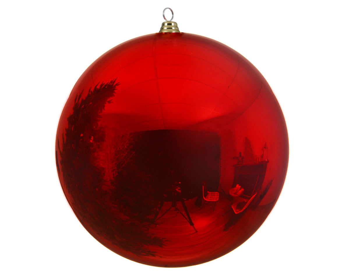 Shatterproof Glossy Red Christmas Ball Ornament ø 40cm