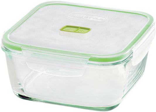 1.4 liter 2-in-1 square glass container