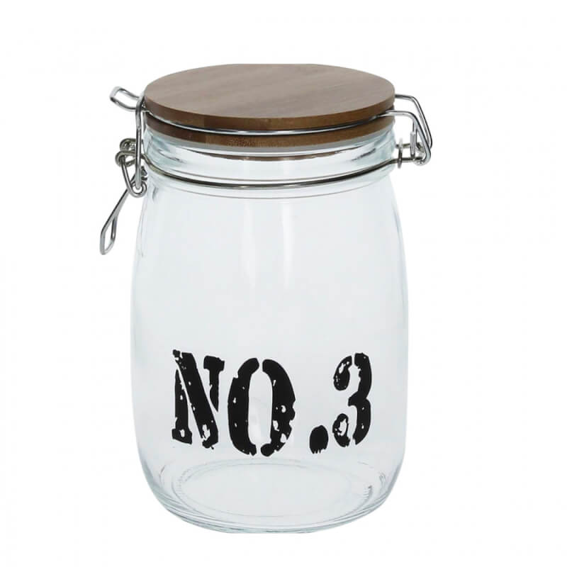 Glass jar with transparent lid - 1000 cc