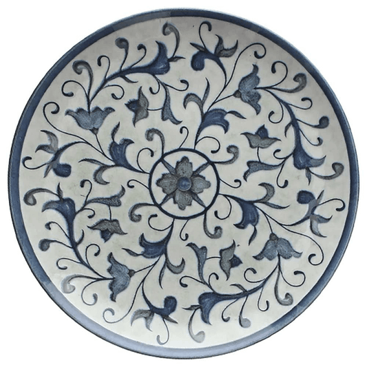 Plato Postre 20 cm Porcelana Azul Línea Rustical chic